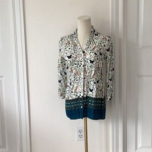 *BUNDLE ONLY* Maeve White and Green Floral Top